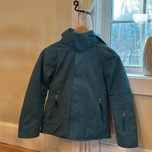 Teal Girls Youth Size Small (8) Ski Jacket and Ski pants matching set. Used.